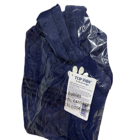 Top Paw® Paw Print Dog Navy Hoodie Sweatshirt - XS - Picture 5 of 8